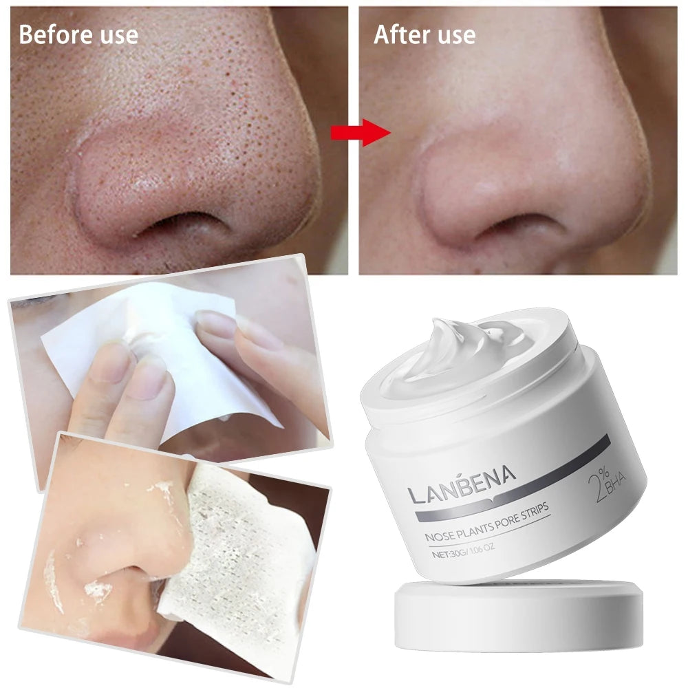 LANBENA Blackhead Remover Nose Mask  Peeling  Deep Cleansing Face Mask Oil Control Skin Care (60 Stickers)