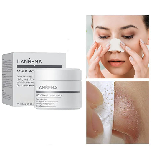 LANBENA Blackhead Remover Nose Mask  Peeling  Deep Cleansing Face Mask Oil Control Skin Care (60 Stickers)