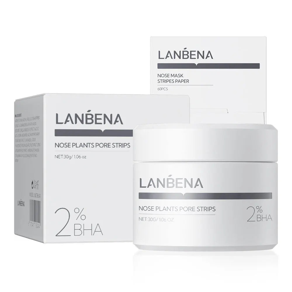 LANBENA Blackhead Remover Nose Mask  Peeling  Deep Cleansing Face Mask Oil Control Skin Care (60 Stickers)